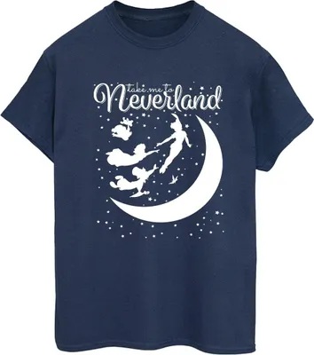 Produktbild von Disney - "Take Me To Neverland" T-Shirt für Damen BI42453 (XL) (Marineblau)