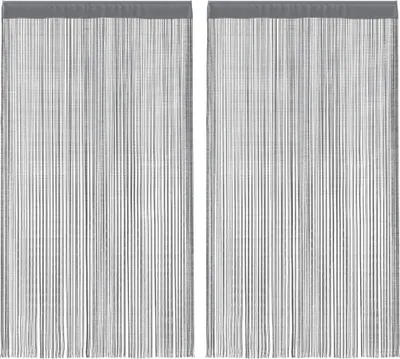Image de vidaXL Rideaux à fils 2 pcs. Anthracite 100x250 cm