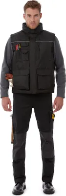 Produktbild von Bodywarmer Expert Pro wasserabweisend winddicht reflektierend personalisierbar längere Rückenpartie elastische Armausschnitte