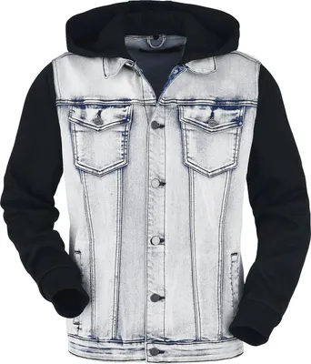 Produktbild von RED by EMP Herren blaue Jeansjacke mit abgesetzten Ärmeln XXL