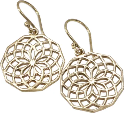 Produktbild von Tribalohrringe aus Messing, Ethnoohrringe - 2,5 cm, Gold-Farben, Ohrringe + Ohrstecker Modeschmuck