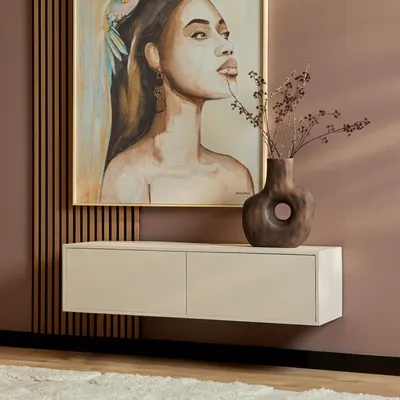 Produktbild von StarFurn Wand-TV-Möbel Vision Sandfarben, 120 cm