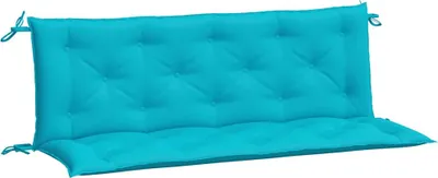 Obrázok produktu pre vidaXL Vankúše na záhradnú lavicu 2 ks. Tyrkysová 150x50x7 cm Látka