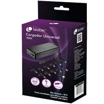 Zdjęcie produktu dla Leotec LENCSHOME06, Laptop, Wewnętrzna, 100-240 V, 90 W, Nadprądowe, Zabezpieczenie przeciążeniowe, Ochrona przez zbyt wysokim napięciem, Krótkie spięcie, Czarny