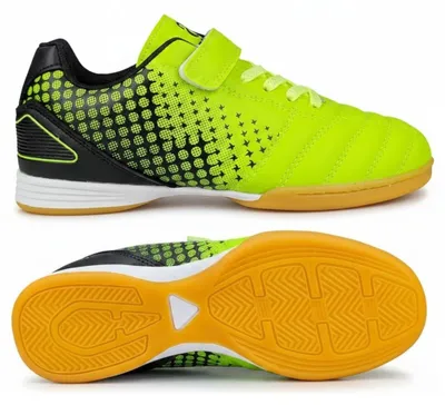 Produktbild von Hallenschuhe für Jungen, Kinderfußballschuhe in Grün Nusco Gr.34