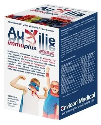 Productafbeelding van AUXILIE IMMUPLUS JUNIOR, oplosbare tabletten, 30 stickverpakkingen