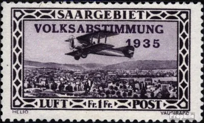 Produktbild von Briefmarken Saarland 1934 Mi 197 mit Falz Flugpostmarken