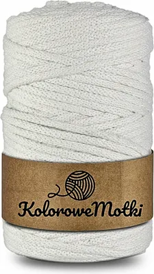 Produktbild von Baumwollkordel mit einem Kern 100m 3mm Weiß | Makramee Garn, Häkelkordel, Baumwollkordel mit Polyesterkern, Textilgarn