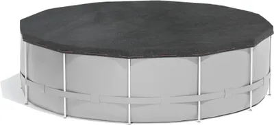 Produktbild von W'eau Pool Abdeckplane Rund Ø 500 cm Planenmaß 560 cm Blau Schwarz
