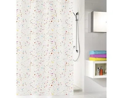 Zdjęcie produktu dla Zasłona prysznicowa Kleine Wolke PEVA CONFETTI wielokolorowa 180 x 200 cm