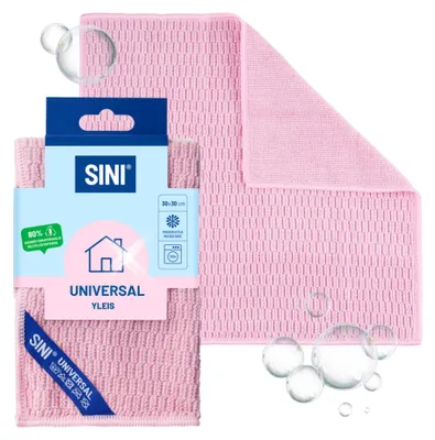 Produktbild von SINI Mikrofasertuch Universal – Reinigungstuch für alle Oberflächen, saugstark, streifenfrei, 30x30 cm (Universal)