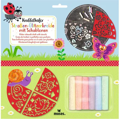 Produktbild von moses Verlag KRABBELK.GLITZERKREI STRASSENKREIDE STRASSENKREIDE