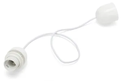 Produktbild von Vormontierte Aufhängung mit 65cm Kabel und E27-Lampenfassung. Weiß