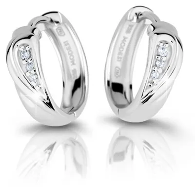 Produktbild von Fashionable silver earrings with zircons M26027