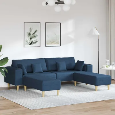 Obrázok produktu pre vidaXL Sedacia súprava, 3 kusy, modrá, látka