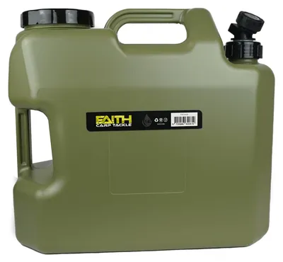 Image de Faith Carp Tackle Jerrycan d'Eau avec Robinet - 18 Ltr - Polyéthylène Vert - Réservoir d'Eau - Conteneur d'Eau - Bidon d'Eau - Distributeur d'Eau - Robinet d'Eau - Avec Robinet de Distribution