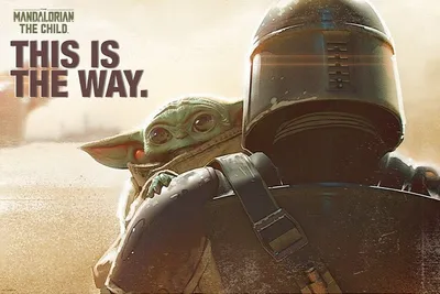 Produktbild von The Mandalorian Poster Mando & The Child, Grogu 61 x 91,5 cm