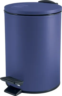 Produktbild von Spirella Kosmetikeimer 3 Liter Edelstahl mit Absenkautomatik und Inneneimer "Adelar" Badezimmer Mülleimer Softclose Abfalleimer blau