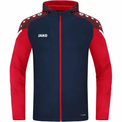 Produktbild von JAKO Damen Kapuzenjacke Performance, Farbe:marine/rot, Größe:36