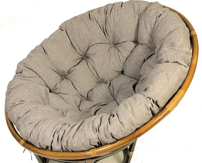 Produktbild von Polster für Papasansessel , Auflage , Ersatzpolster Papasan D 130 cm , Stoff Loneta grau
