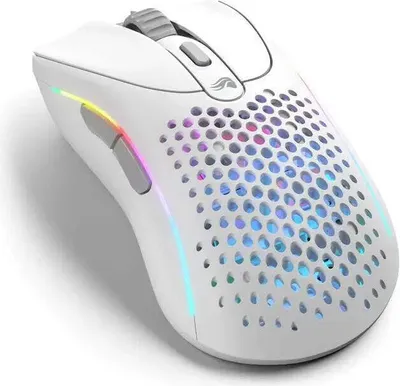 Zdjęcie produktu dla Glorious Gaming Model D 2 Wireless, Po prawej stronie, RF Wireless, 19000 DPI, Biay