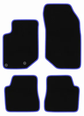 Produktbild von Velours-Fußmatten für Citroen C4 III 2020- (Schrägheck) – 4-tlg, Schwarz/Blau, passgenau – Wielganizator CARLUX