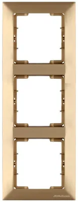 Produktbild von 3-fach Rahmen vertikal Gold Optik – Unterputz IP20 für Innen – CANDELA