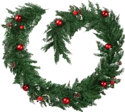 Produktbild von tectake® Weihnachtsgirlande naturgetreu, 270 cm mit Schlaufe zum Aufhängen