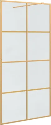 Zdjęcie produktu dla vidaXL Parawan prysznicowy złoty 100 x 195 cm Szkło hartowane