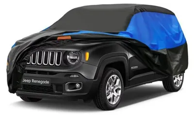 Produktbild von Autoabdeckung Wasserdicht Atmungsaktiv für Jeep Renegade (2014-2024) Schwarz Blau