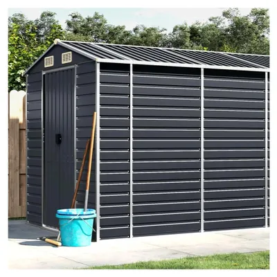 Produktbild von Gartenhaus Anthrazit 191x980x198 cm aus verzinktem Stahl