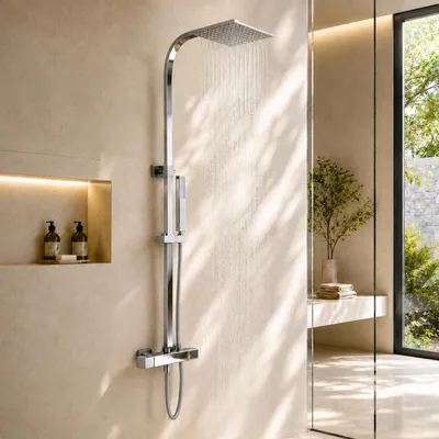 Zdjęcie produktu dla STERLING - Deszczownica z baterią termostatyczną - Chrom