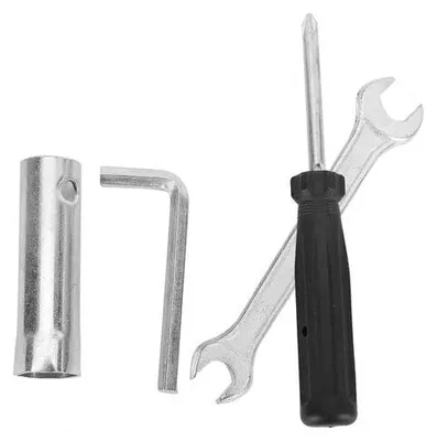 Image de Kit d'outils pour moto - Universel - Inclut une mallette à outils - Jeu de clés - Tournevis - avec mallette de transport