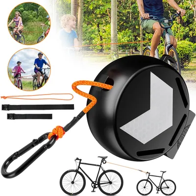 Image de Corde de remorquage pour vélo enfant, 2 m, avec rebond, corde de remorquage pour vélo parent-enfant, corde de traction, 120 kg, pour VTT enfant