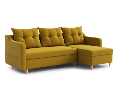 Produktbild von AX LIVING Ecksofa Balerno 224 cm – Stilvolles Design in Senfgelb