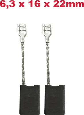 Produktbild von 2x Kohlebürsten Motorkohlen 6,3x16x22mm für Bosch Winkelschleifer 1357 G 0601357060 1361 G 0601361060 1362 G 0601362060 GWS 18-230 0601352003