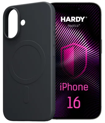 Produktbild von Handyhülle für iPhone 16, 3mk Hardy Haptica MagCase mit MagSafe, Schwarz