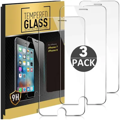 Produktbild von 3x iPhone 7/8 Panzerglas Panzerfolie Schutzglasfolie Displayschutzglas Echt Glas Schutz Folie Display Glasfolie 9H