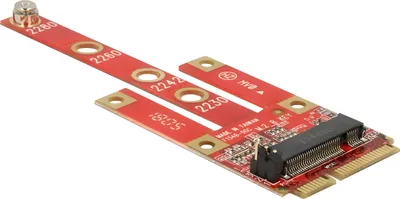 Zdjęcie produktu dla DeLOCK 63384, M.2, Czerwony, Tajwan, 30 mm, 93 mm, Pudełko