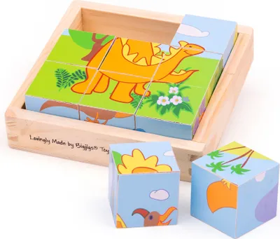 Produktbild von Bigjigs Toys Bilderwürfel Würfel Dinosaurier