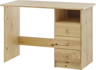 Produktbild von SIT Möbel Schreibtisch | 3 Schubladen, 1 offenes Fach | Kiefer-Holz massiv | B 110 x T 54 x H 73 cm | natur | 19000-72 | Serie SCHREIBTISCH