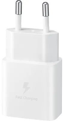 Immagine prodotto di Caricabatterie USB-C Samsung EP-T1510NWEGEU, alimentatore rapido PD da 15W, colore bianco, confezione multipla