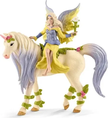 Produktbild von SCHLEICH Fee Sera mit Blumen-Einhorn, Spielzeugset