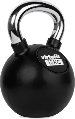 Produktbild von VirtuFit Kettlebell Pro 12 kg aus Gusseisen mit Gummi Chromgriff