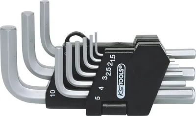 Produktbild von KS TOOLS Winkel Schraubendreher Werkzeug Satz Innensechskant matt satiniert Chrom 151.3210