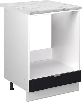 Produktbild von Herdumbauschrank Vicco Fame-Line Schwarz gestreift 60 cm , AP Marmor, Model 50980