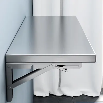 Immagine prodotto di Mensola a parete pieghevole in acciaio inossidabile, di medie dimensioni, ideale per carrelli di servizio, cucina, ristorante, garage, lavanderia e ripostiglio, dimensioni 59,9 x 40,6 cm