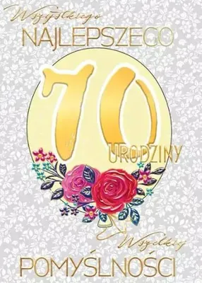 Zdjęcie produktu dla Karnet A5 Urodziny 70 - Balon glamour - Henry