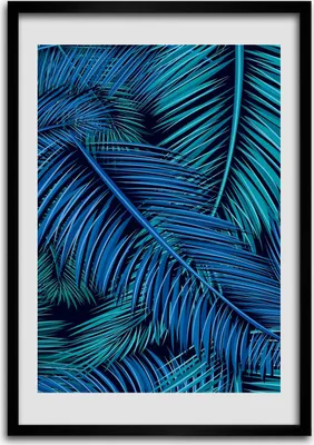 Produktbild von Bild - Bilderrahmen - Foto - 70 cm x 100 cm - MDF - Rahmen - Wandkunst - Blätter der Palme