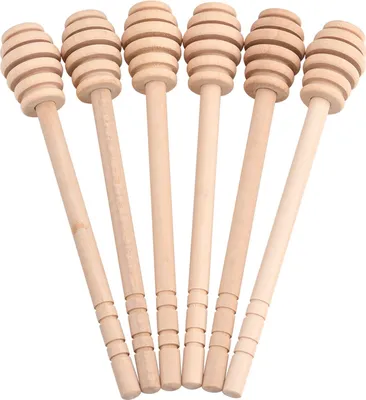Obrázok produktu pre 50 ks / sada Domácnosť Drevený džem Med Dipper Jar Dávkovanie Zberné miešanie tyče 16 cm